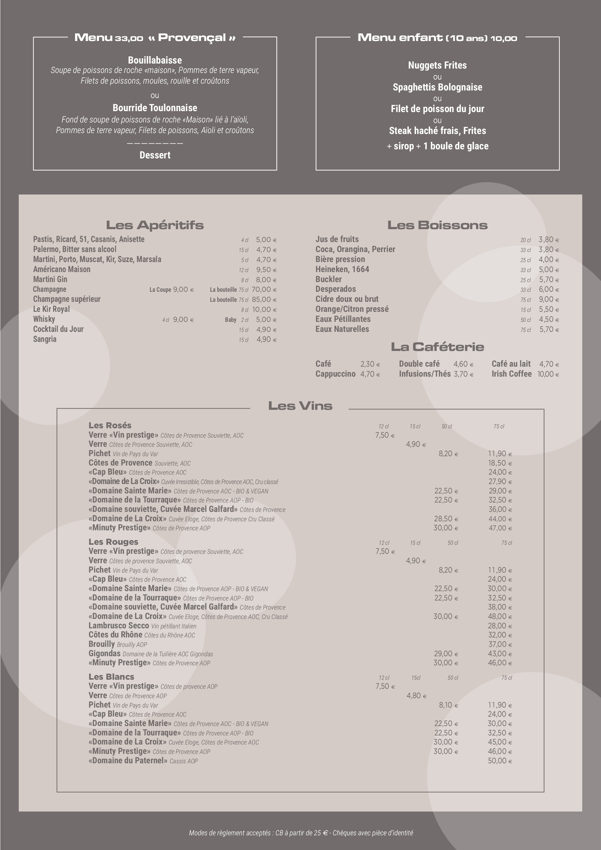 Carte QR - Le Pizzaiole - Restaurant Cavalaire